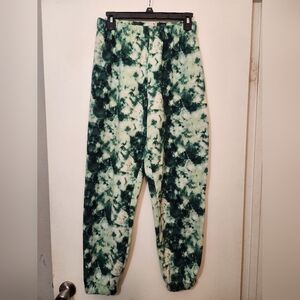 Coslie Green Tie-Dye Jogger Pants
